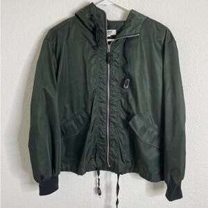 BB Dakota Steve Madden Green Hooded Rain Coat size small